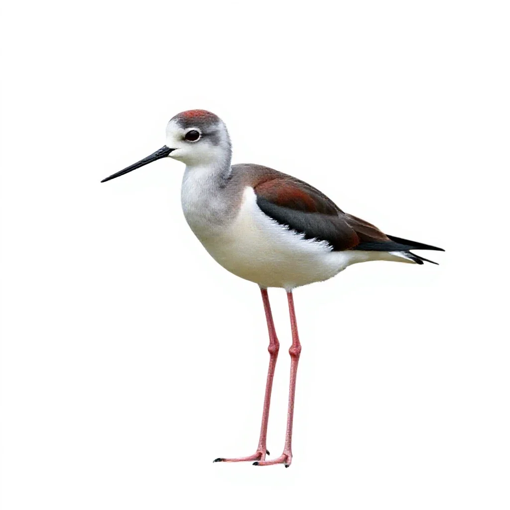 Banded stilt isolated on a white background