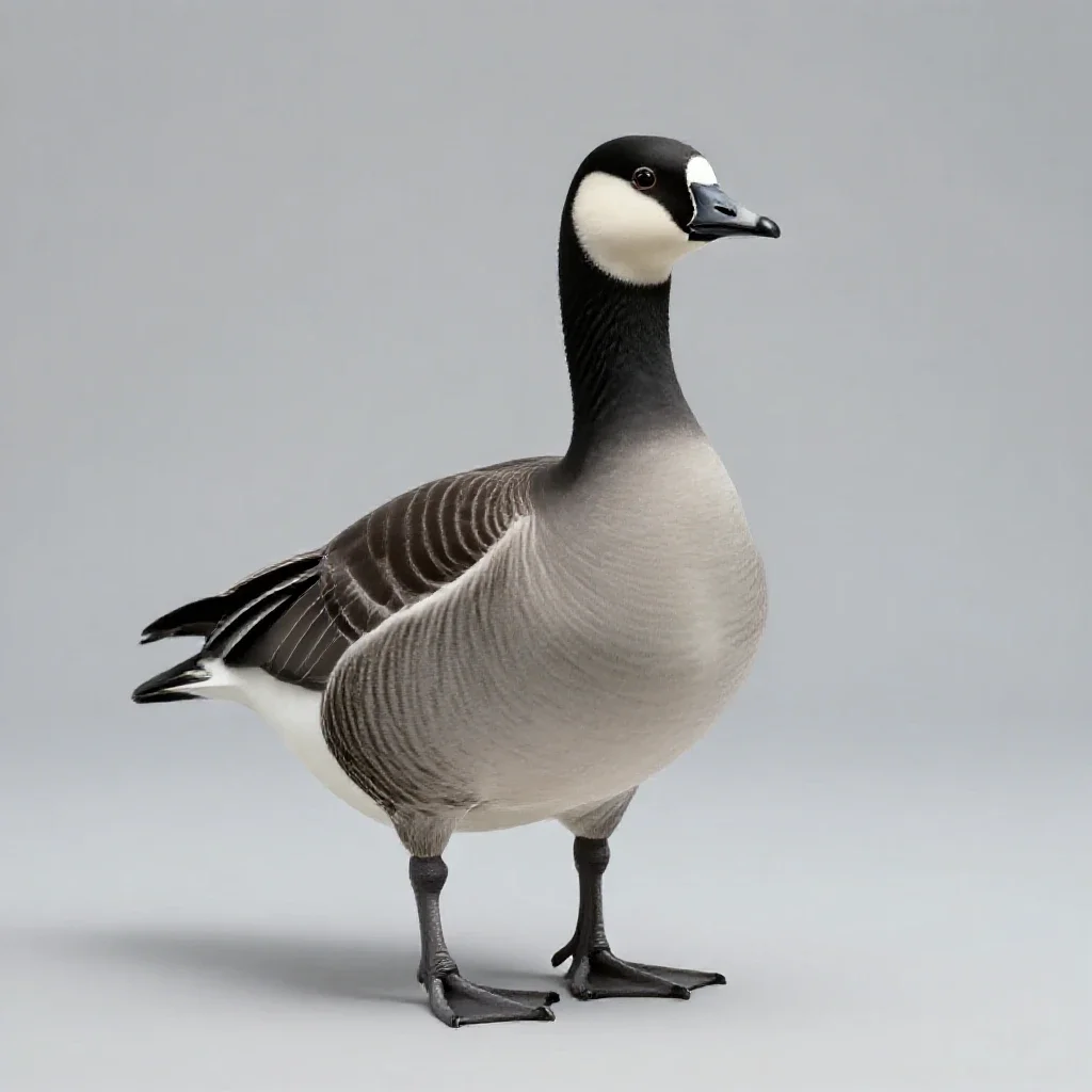 Barnacle goose isolated on a white background