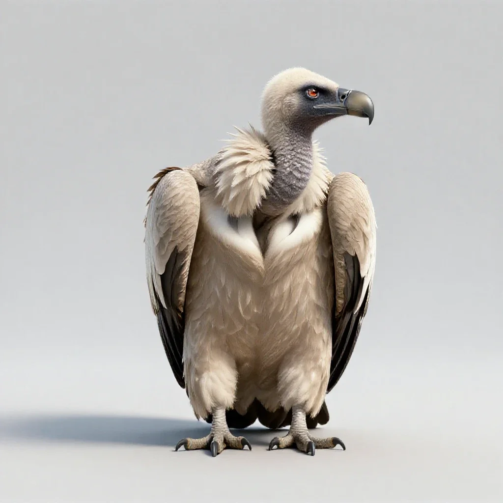 Bearded vulture isolated on a white background