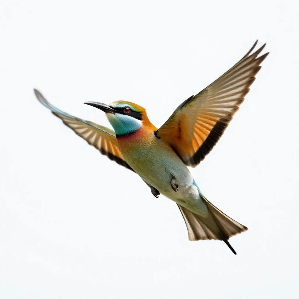 Bee eater isolated on a white background