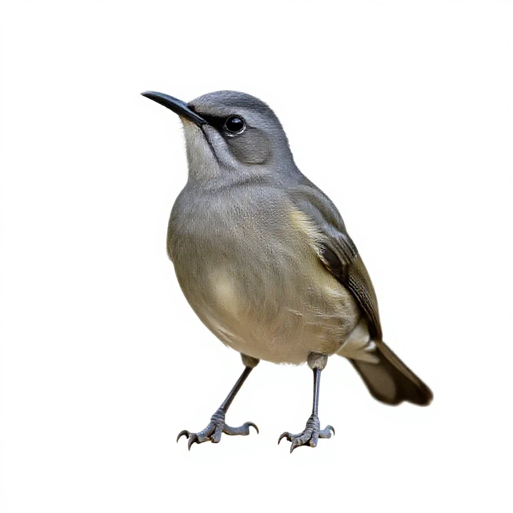 Bellbird isolated on a white background