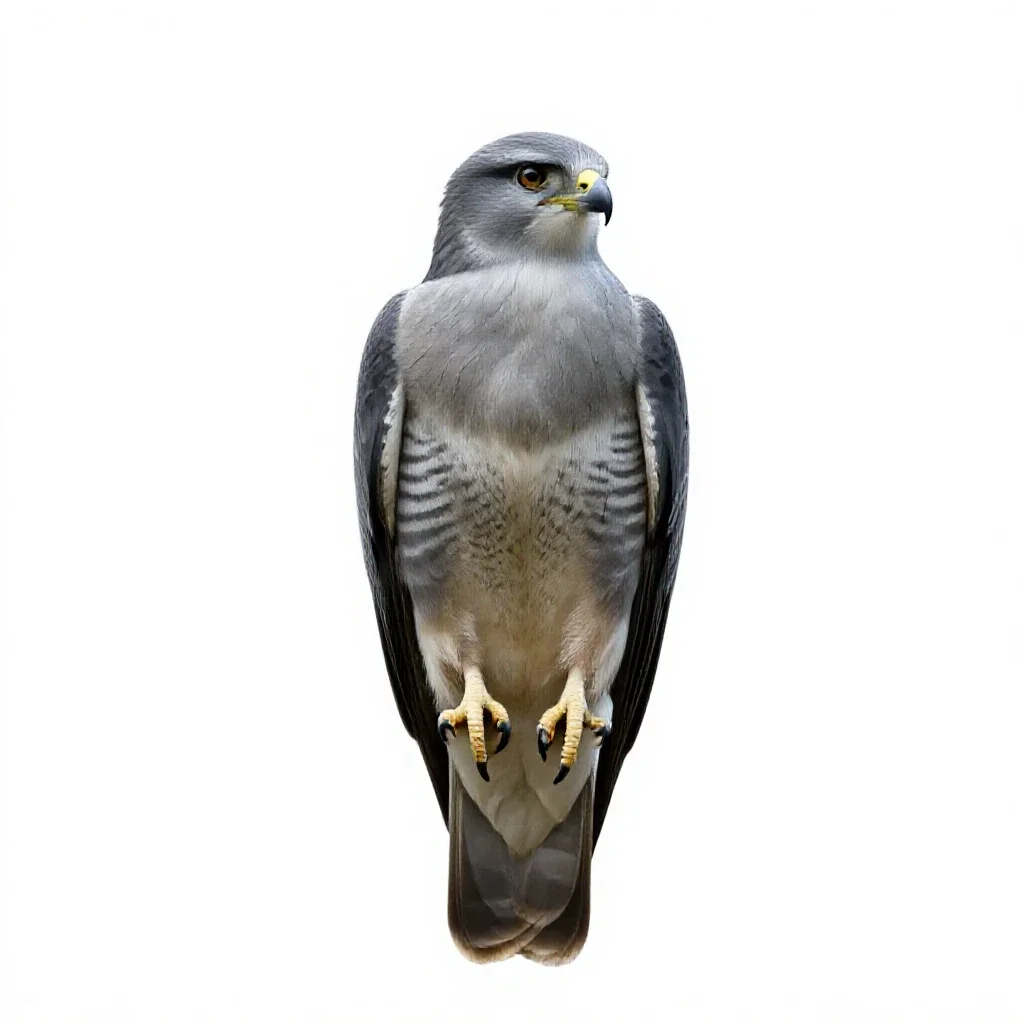 Bird of prey isolated on a white background