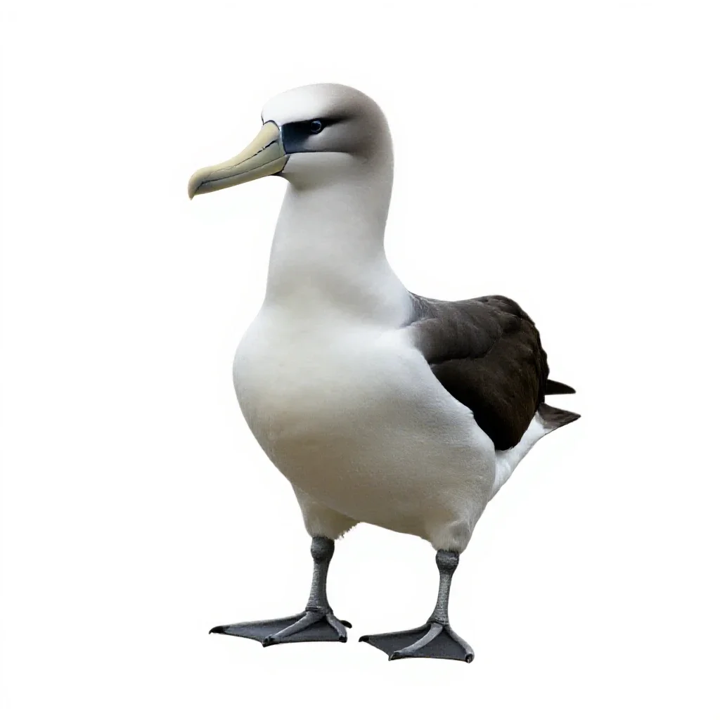 Black-footed albatross isolated on a white background
