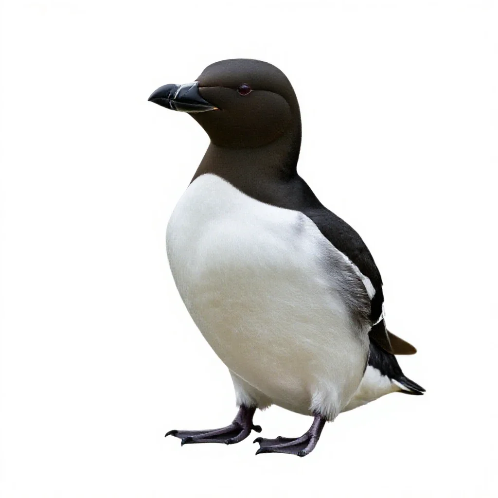 Black guillemot isolated on a white background