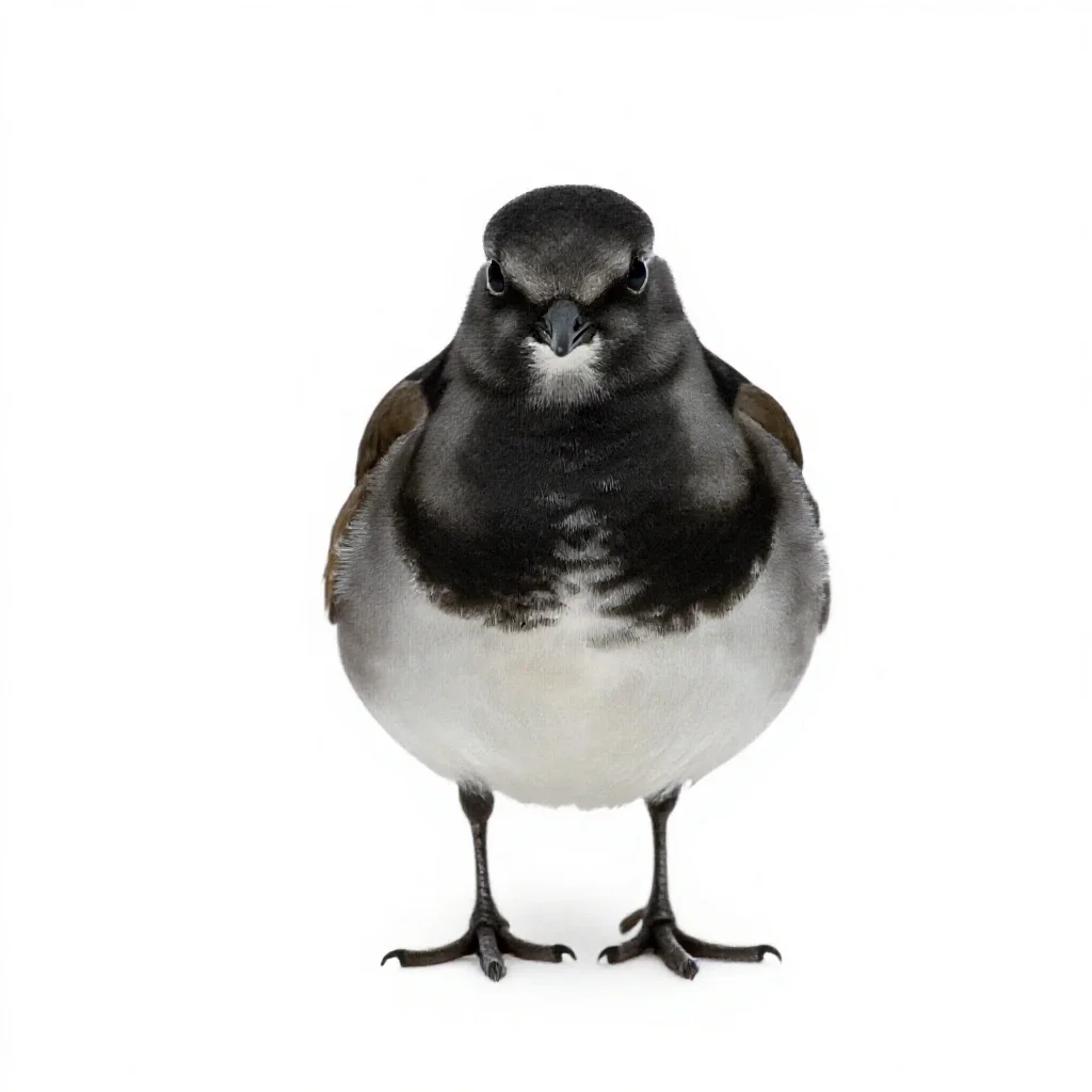 Black turnstone isolated on a white background
