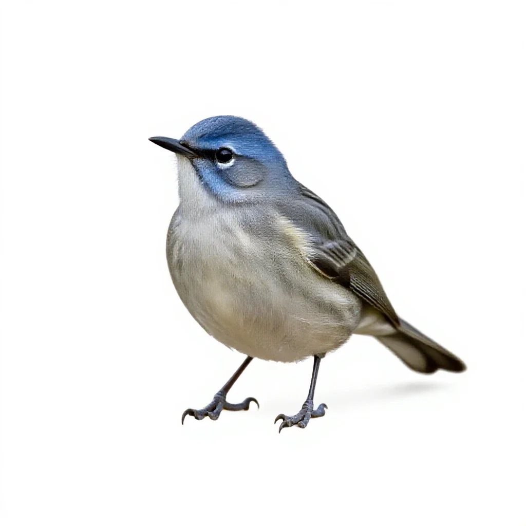 Blue-headed vireo isolated on a white background