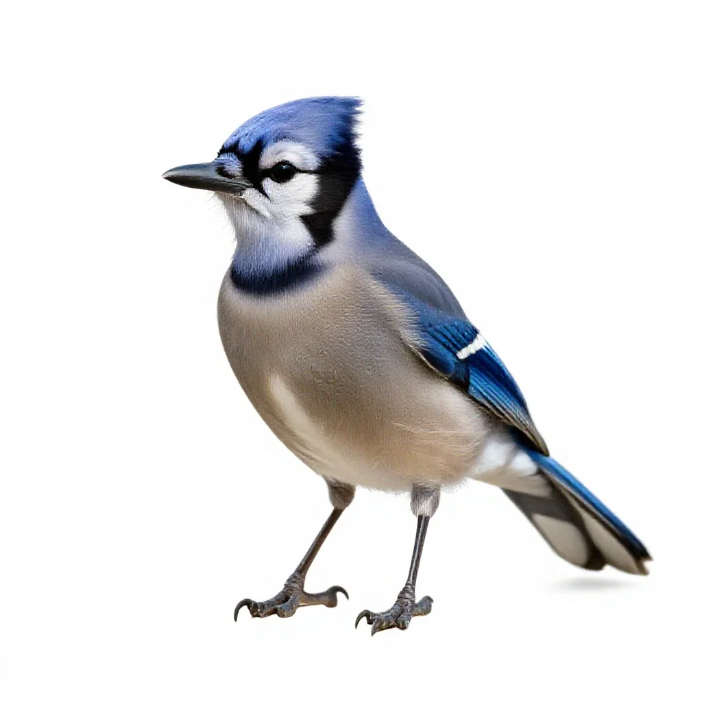 Blue jay isolated on a white background