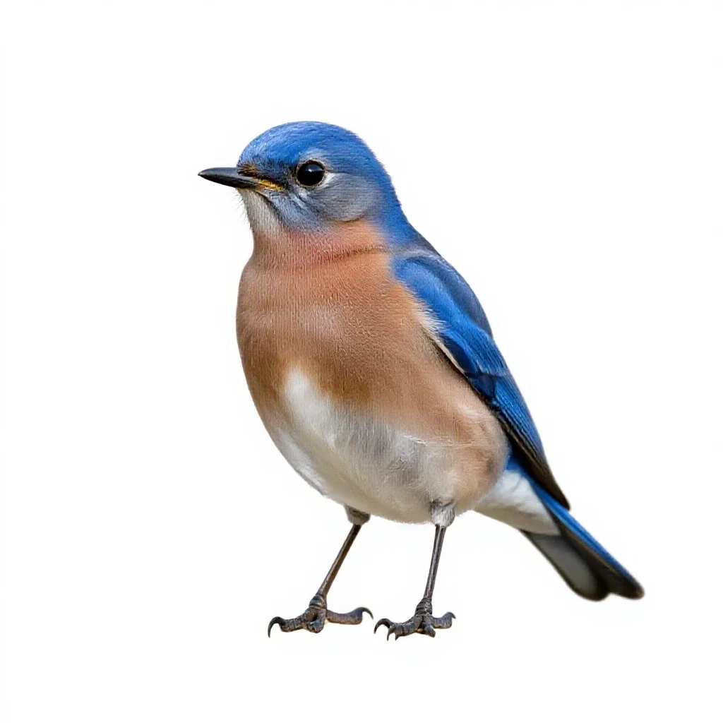 Bluebird isolated on a white background