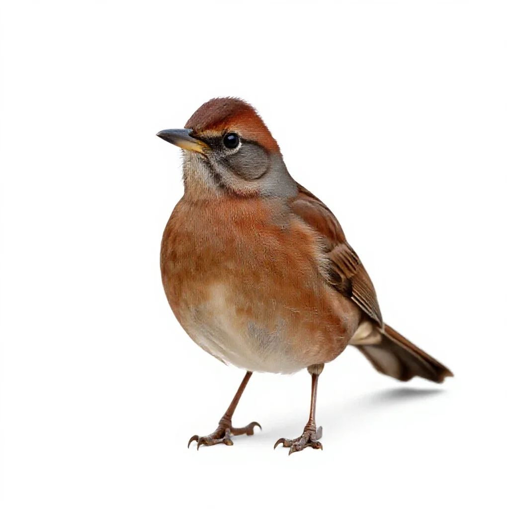 Brown thrasher isolated on a white background