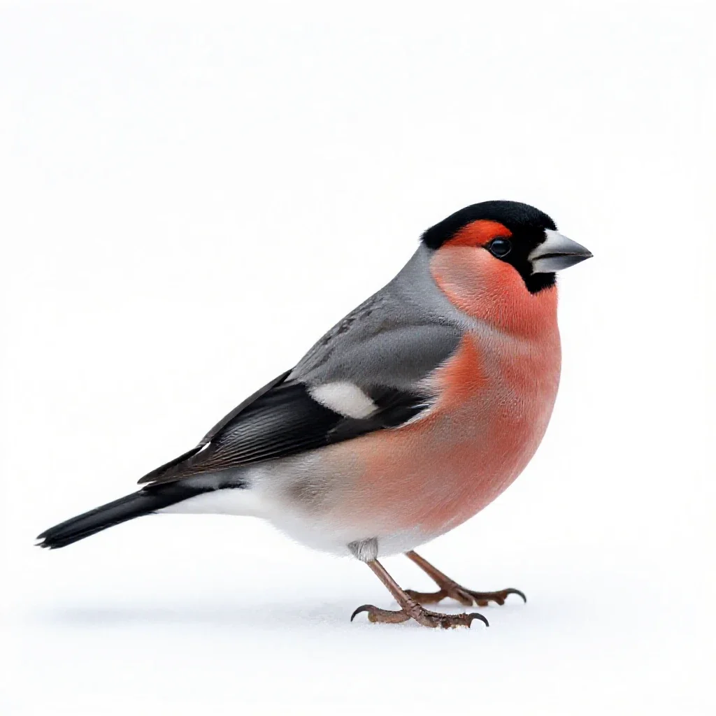 Bullfinch isolated on a white background