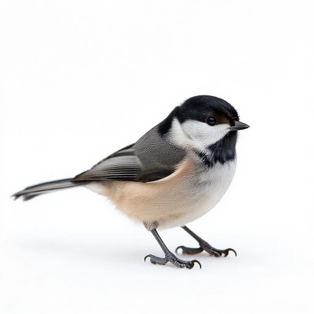 Bushtit isolated on a white background