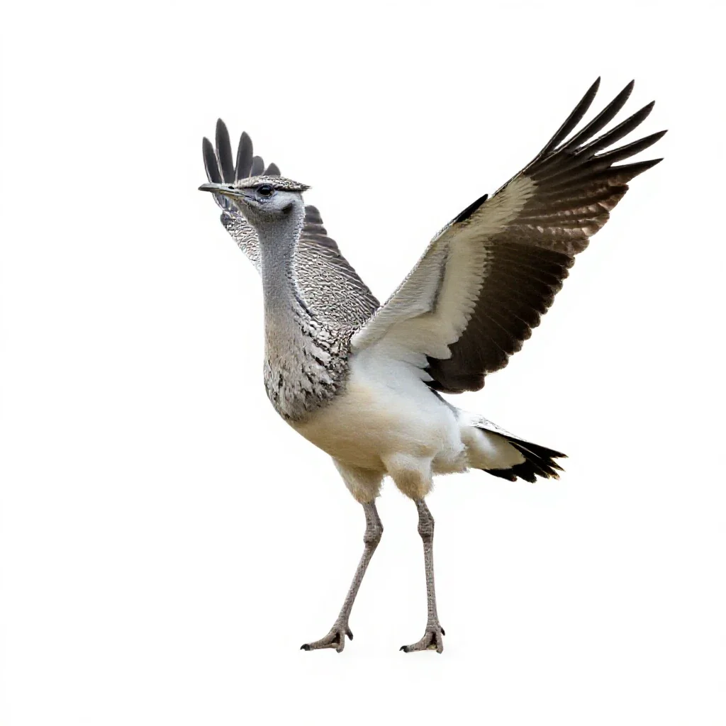 Bustard isolated on a white background