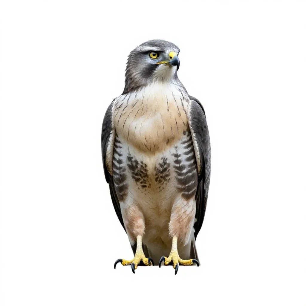 Buzzard isolated on a white background