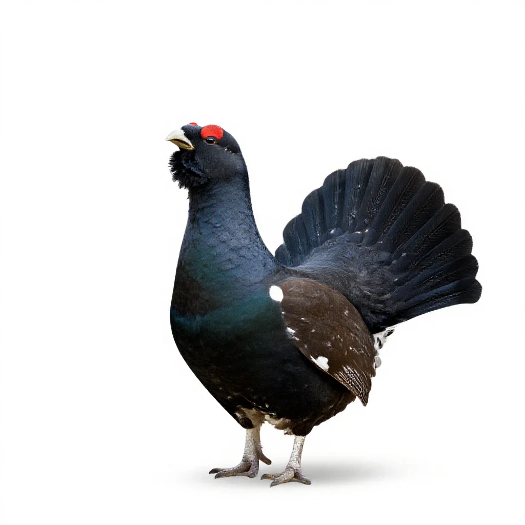 Capercaillie isolated on a white background