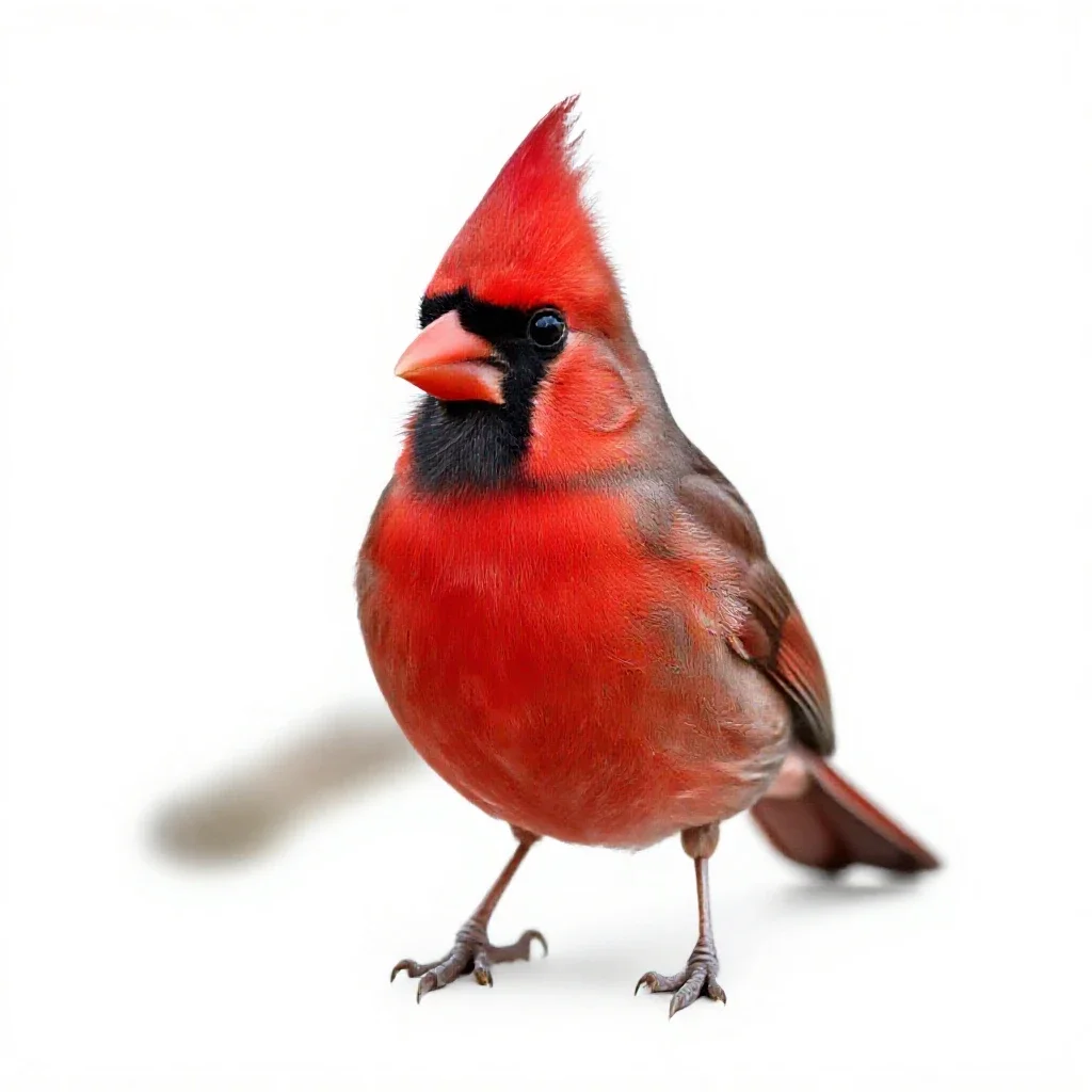 Cardinal isolated on a white background