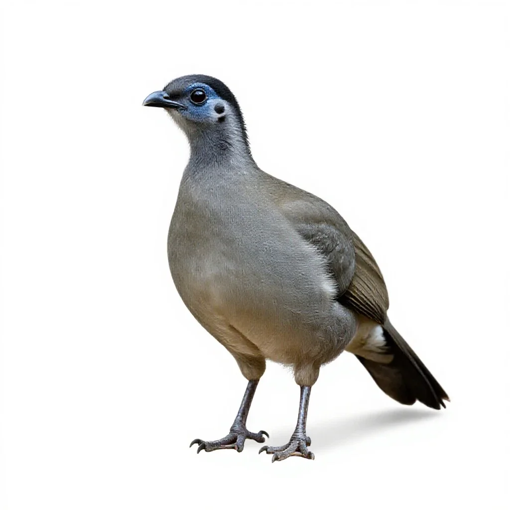 Chachalaca isolated on a white background