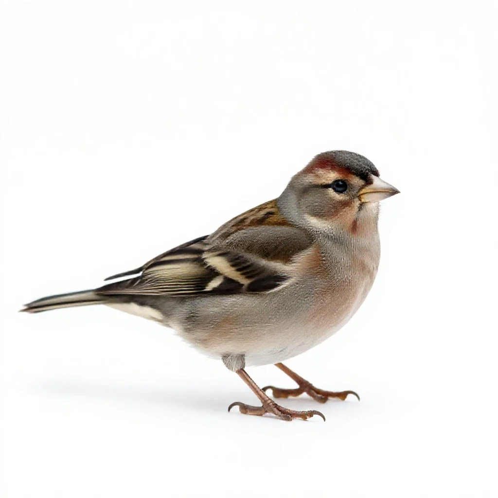 Chaffinch isolated on a white background