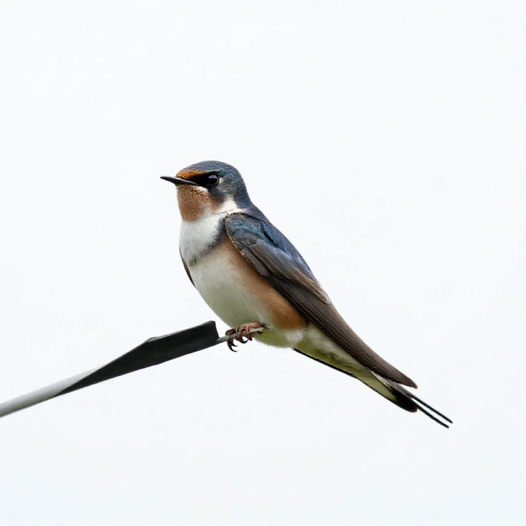 Chimney swift isolated on a white background