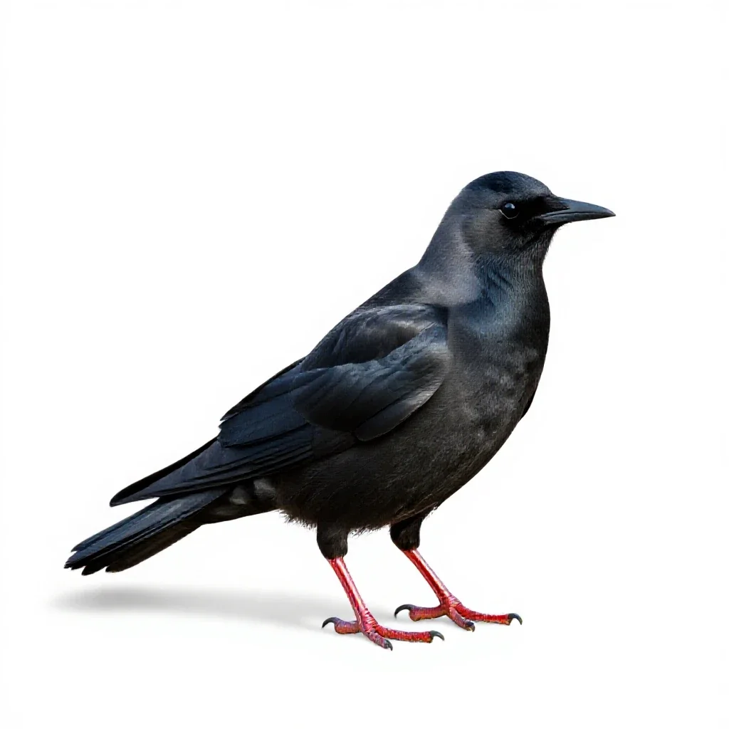 Chough isolated on a white background
