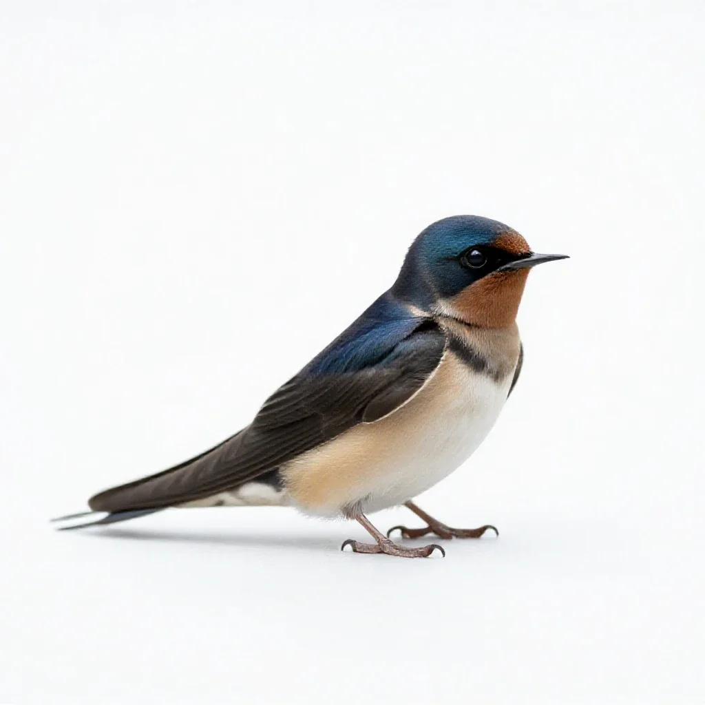 Cliff swallow isolated on a white background