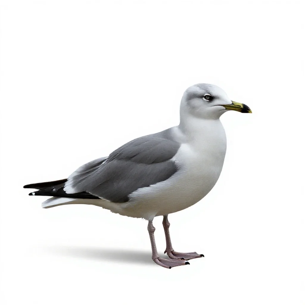 Coastal diving bird isolated on a white background