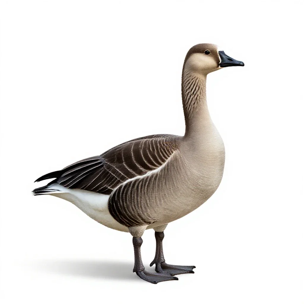 Common brant goose isolated on a white background