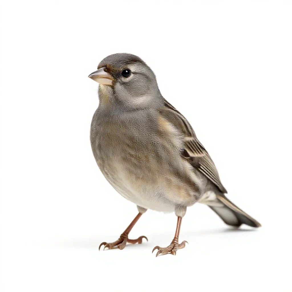 Common canary isolated on a white background