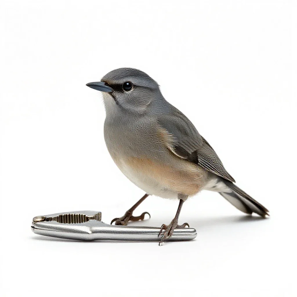 Common nutcracker isolated on a white background