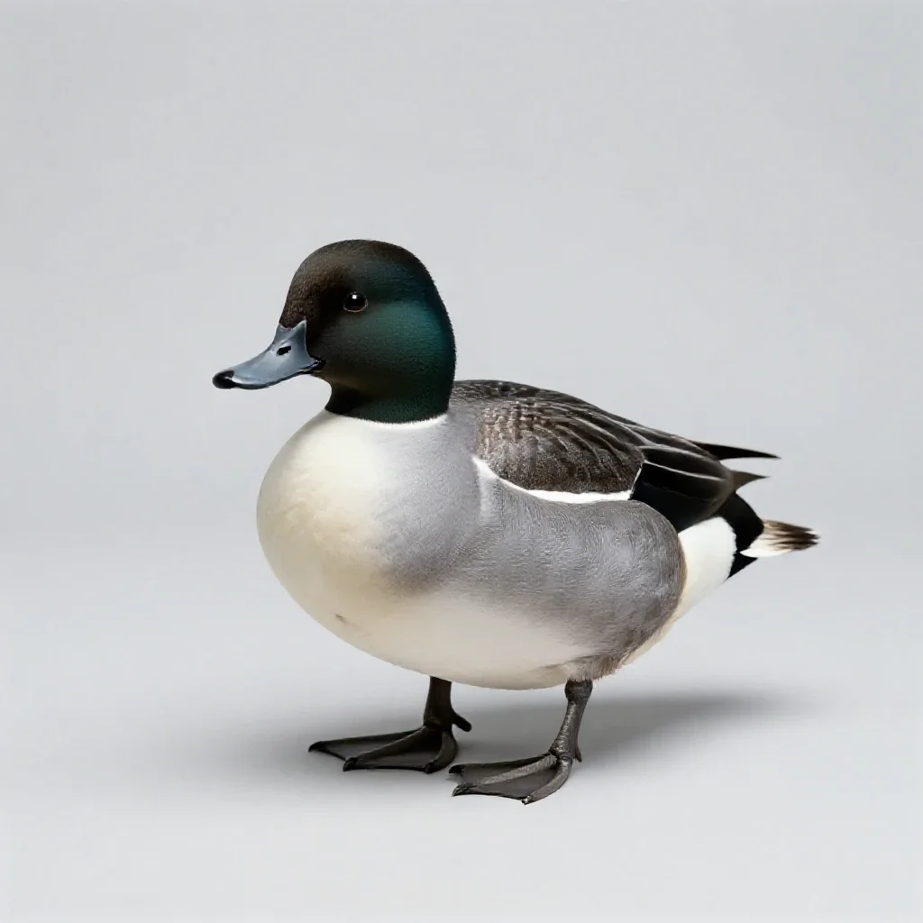 Common scoter isolated on a white background