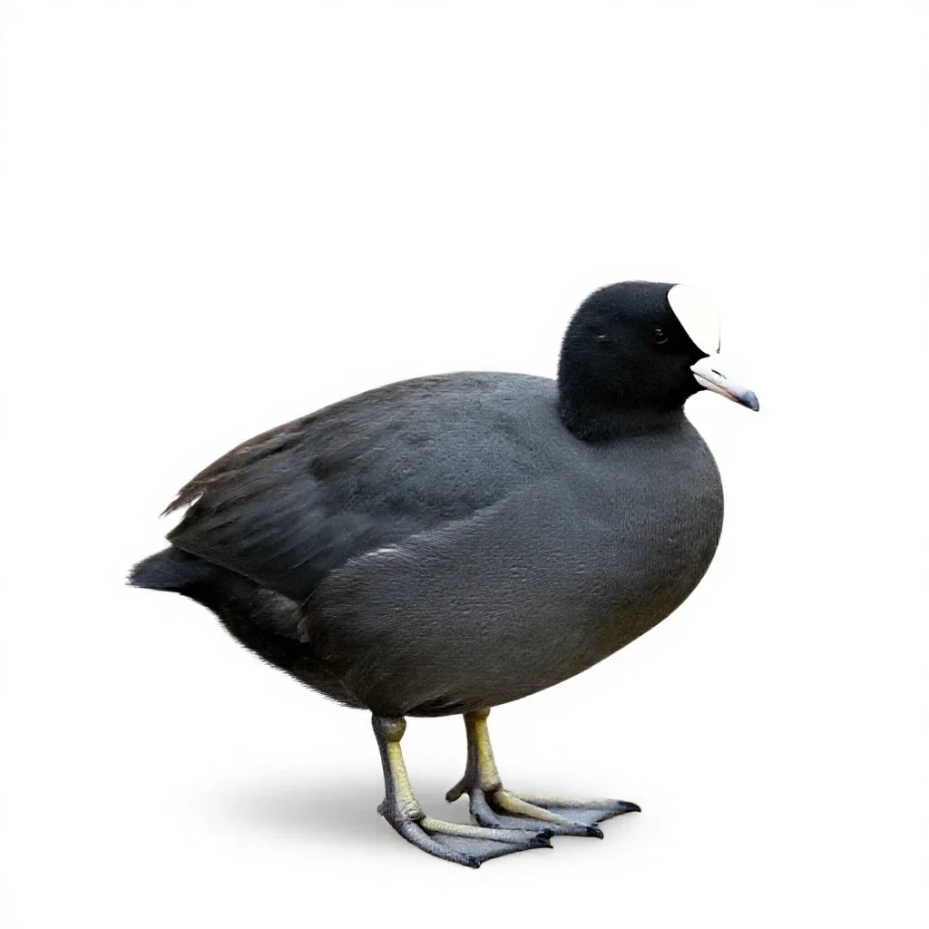 Coot isolated on a white background