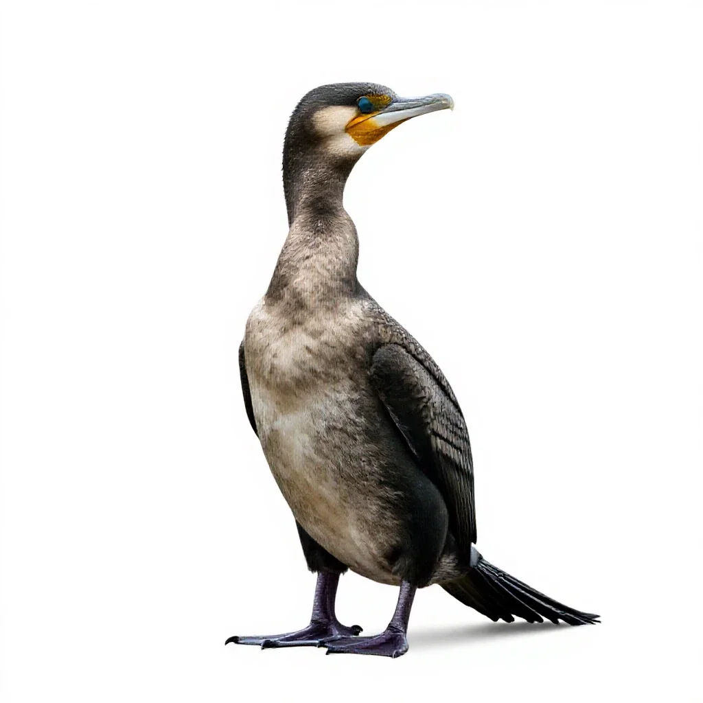 Cormorant isolated on a white background