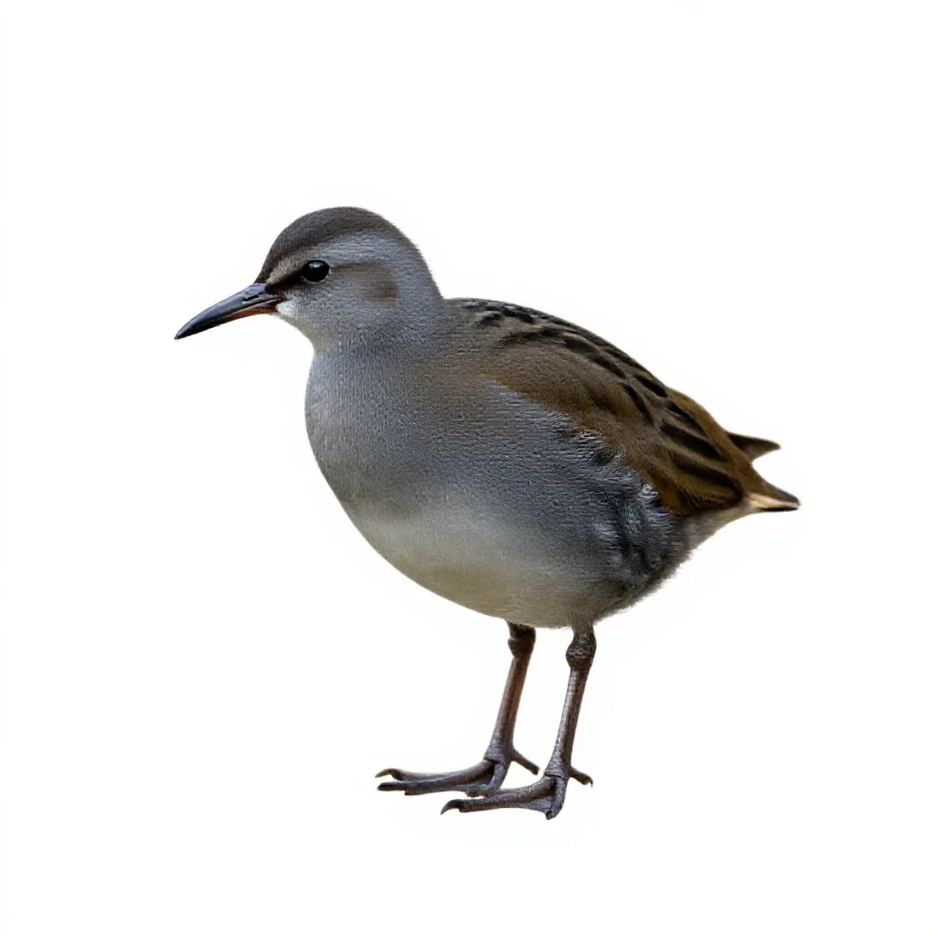 Crake isolated on a white background
