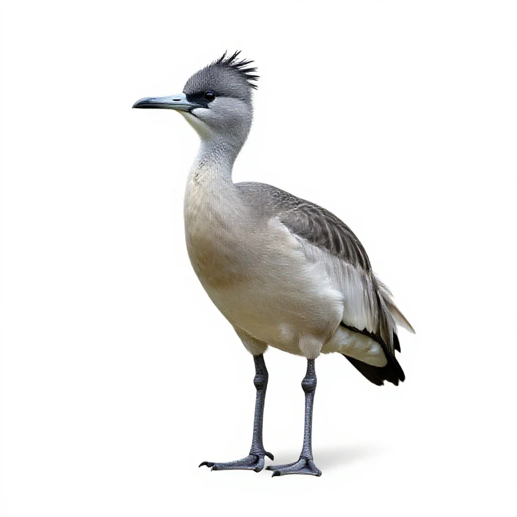 Crested screamer isolated on a white background