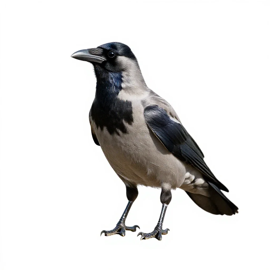 Crow pheasant isolated on a white background