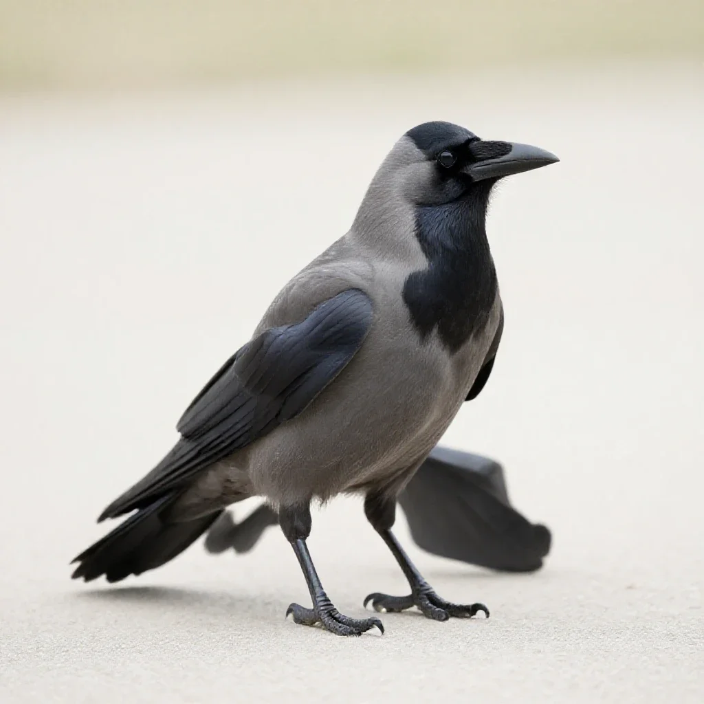 Crow isolated on a white background