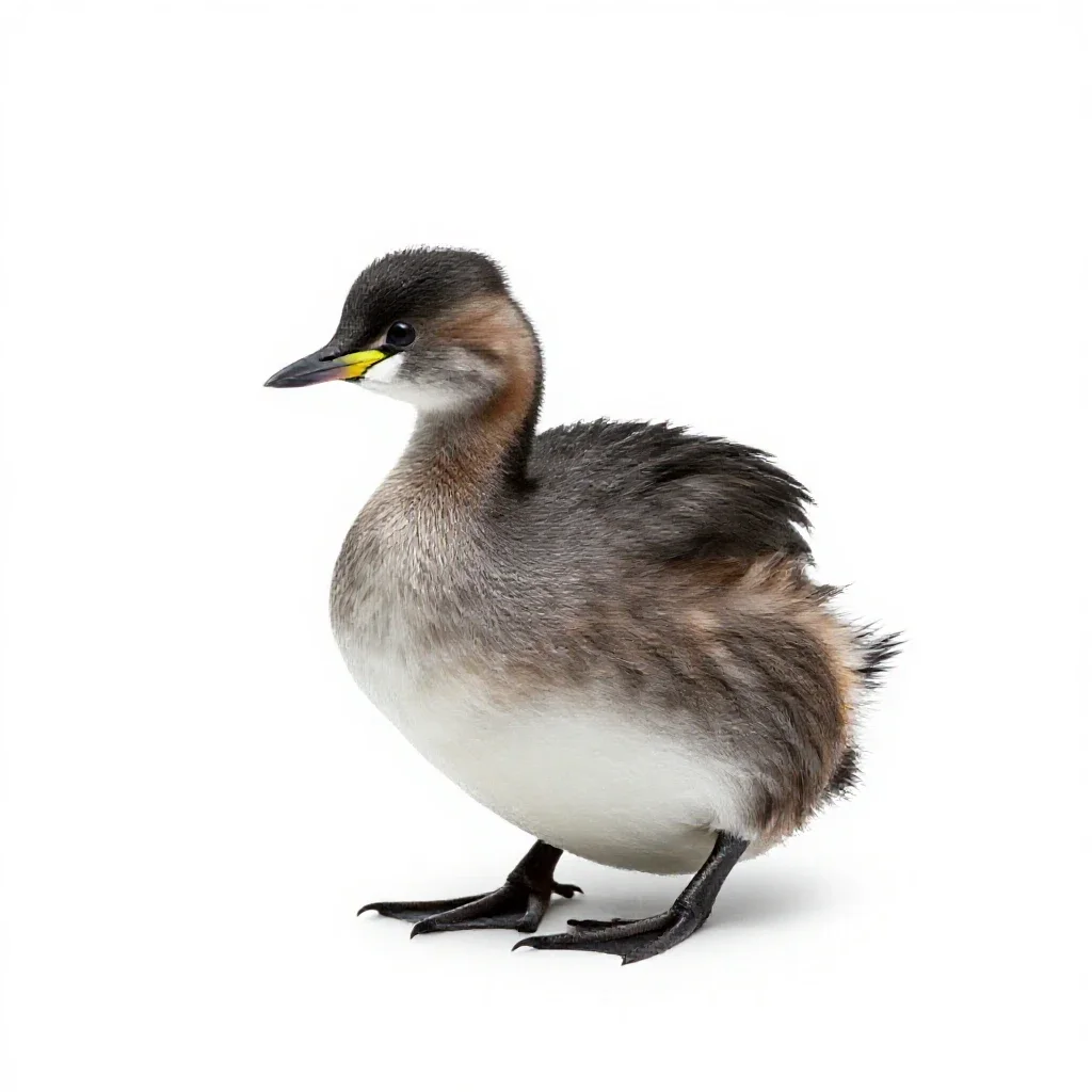 Dabchick isolated on a white background