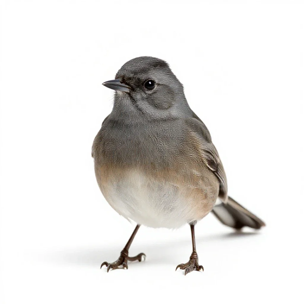 Dark-eyed junco isolated on a white background