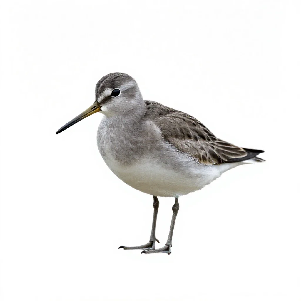 Dowitcher isolated on a white background