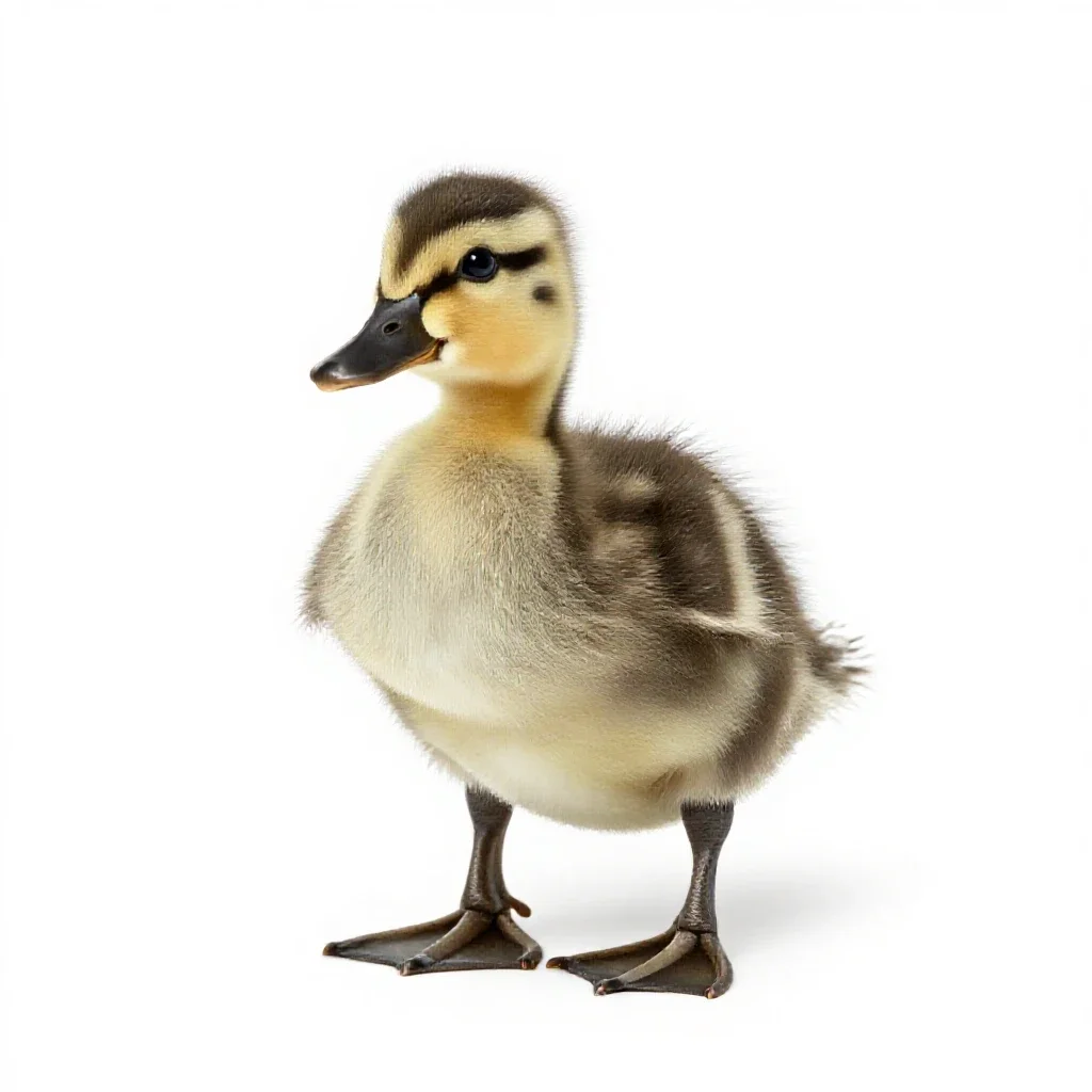 Duckling isolated on a white background