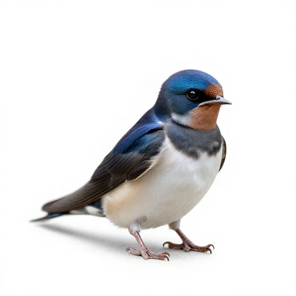 Fairy swallow isolated on a white background