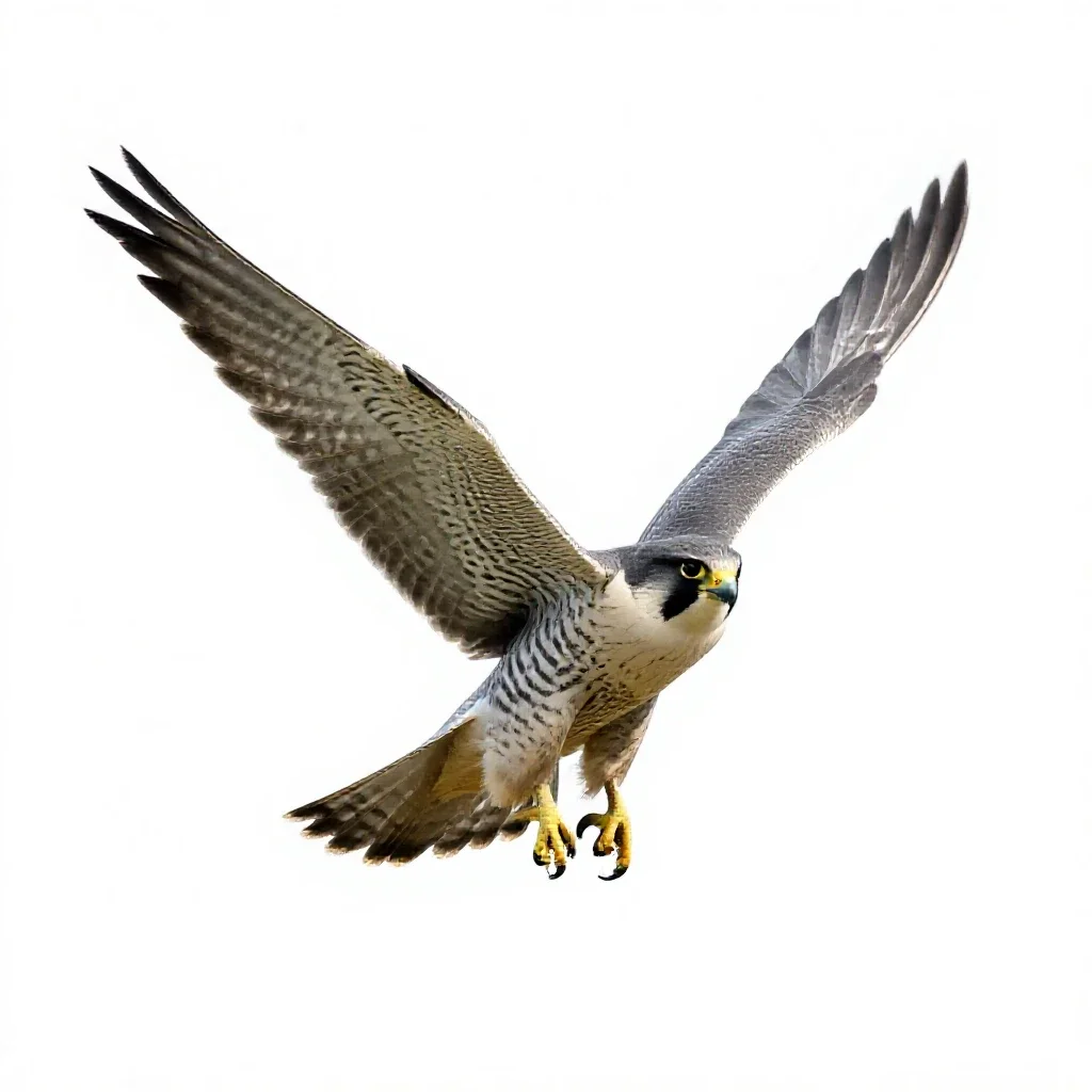 Falcon isolated on a white background