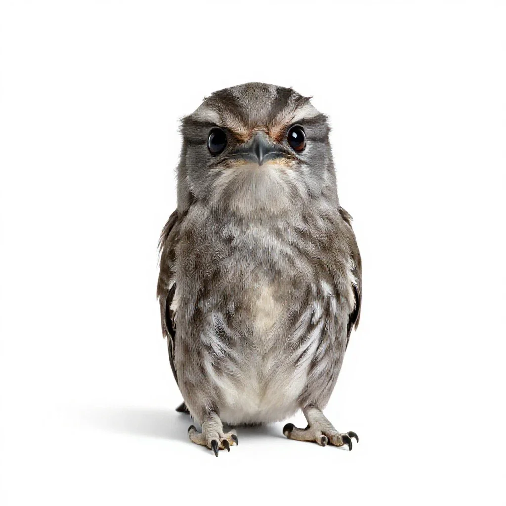 Frogmouth isolated on a white background