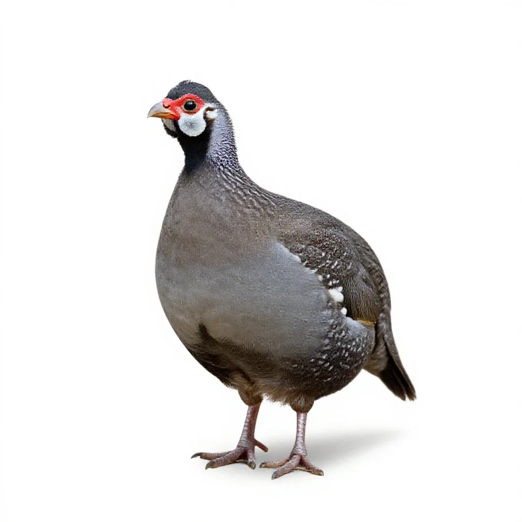 Gallinaceous bird isolated on a white background