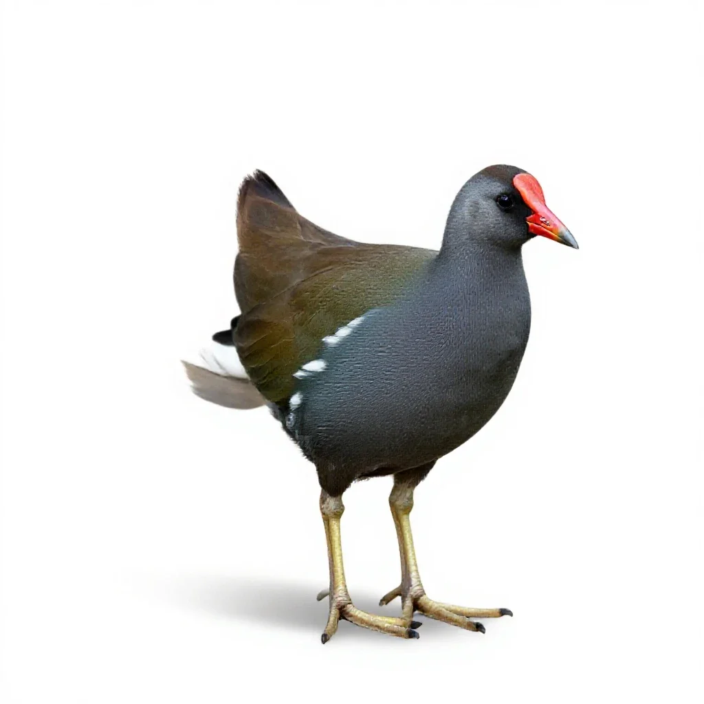 Gallinule isolated on a white background