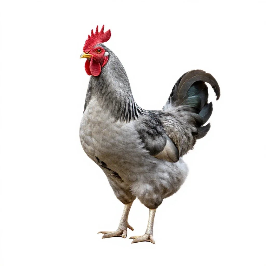 Game fowl isolated on a white background