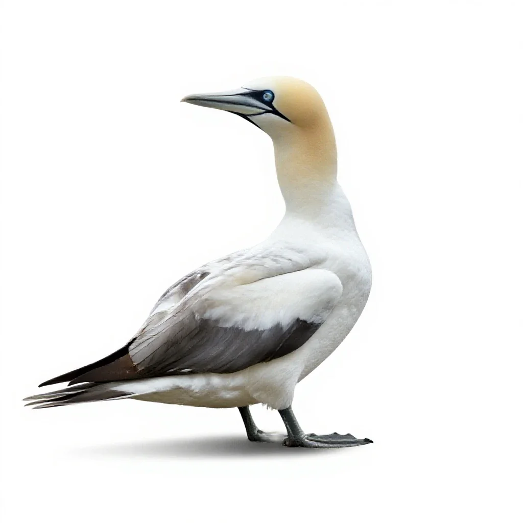 Gannet isolated on a white background