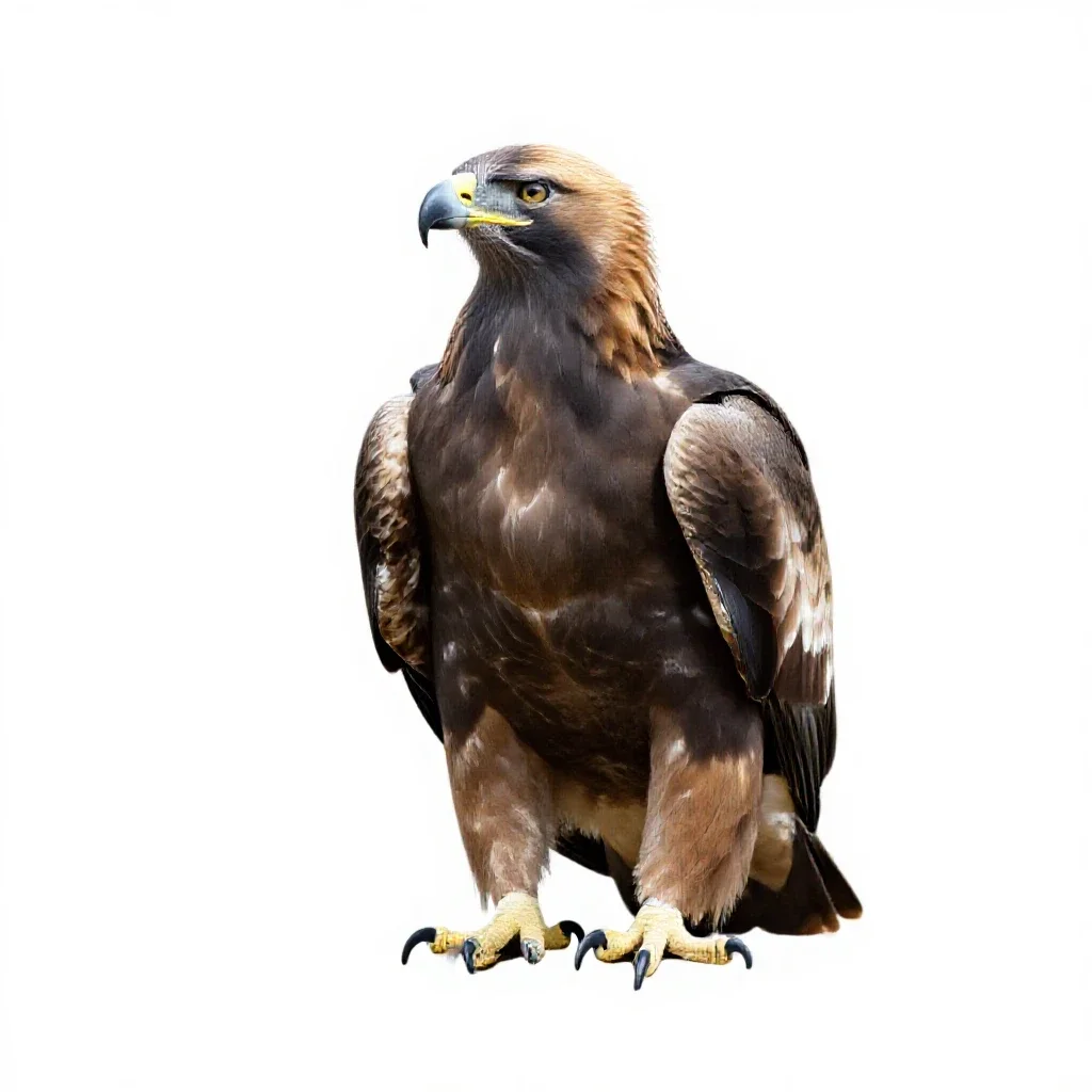 Golden eagle isolated on a white background
