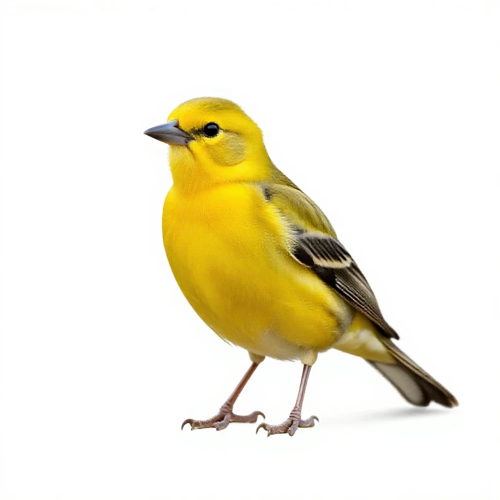 Golden oriole isolated on a white background