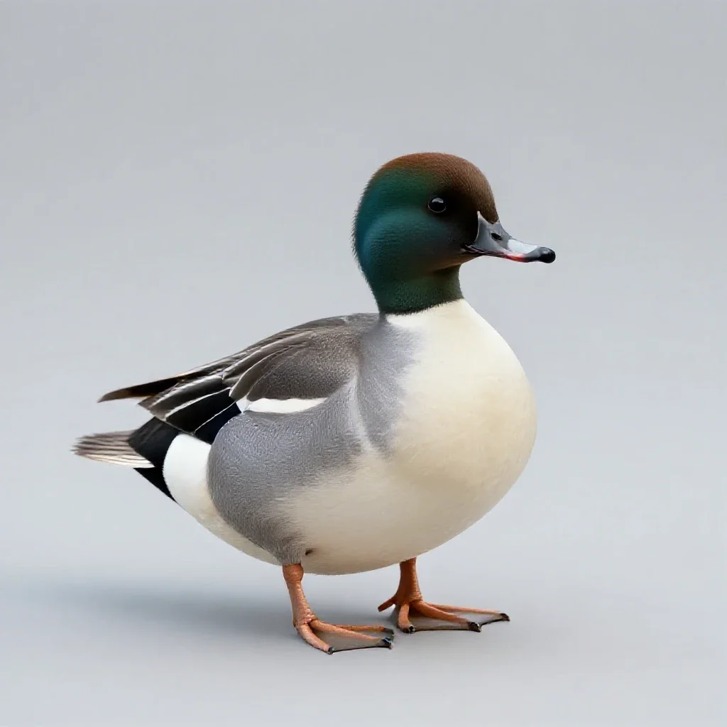 Goosander isolated on a white background