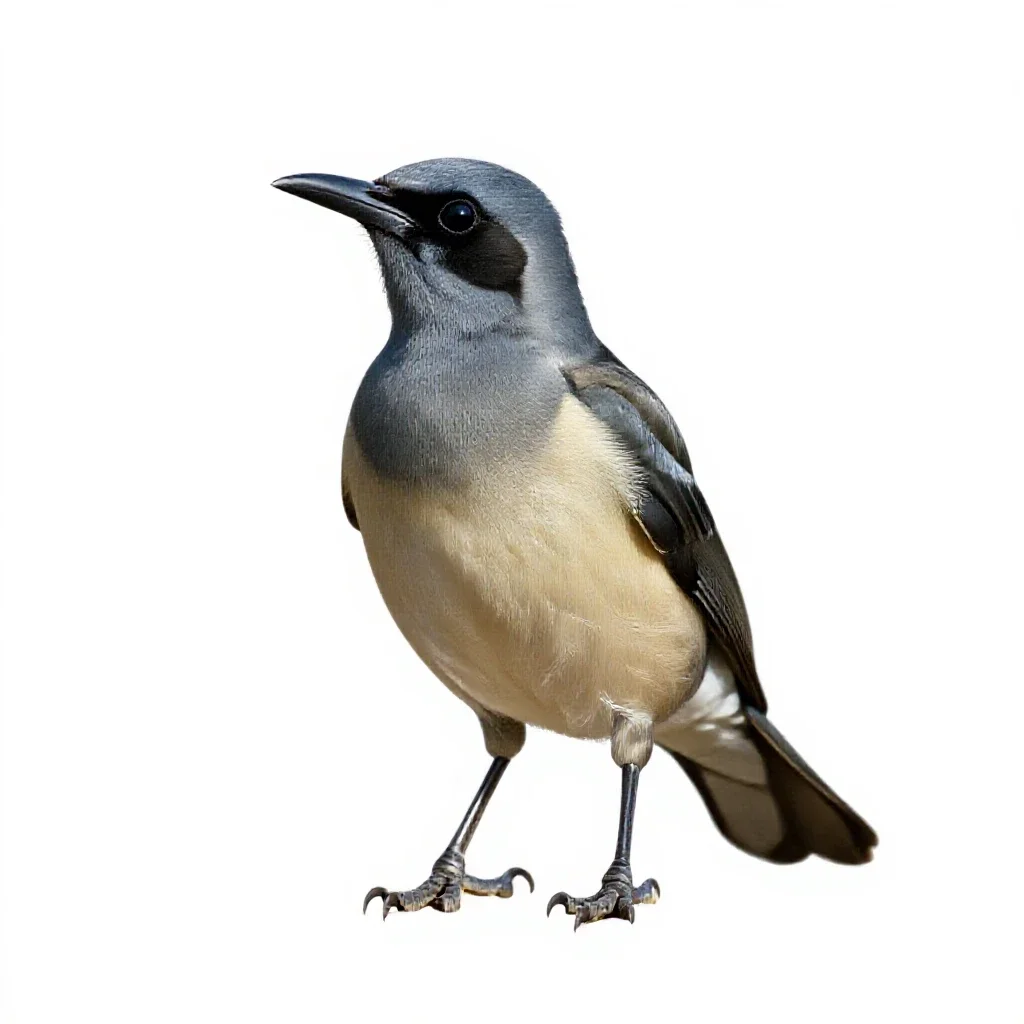 Great bowerbird isolated on a white background